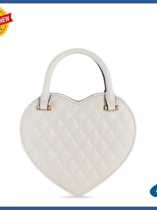 Elegant Beige Quilted Top Handle Handbag | Crossbody Satchel  Quilted PU Satchel with Detachable Crossbody Strap, Gold Hardware
